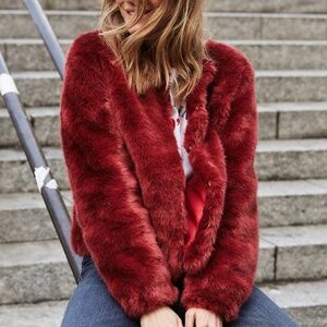Sezane faux fur Leo jacket